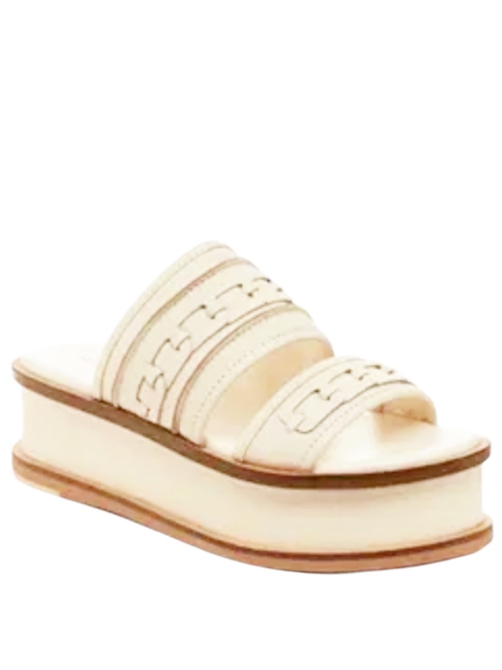 Kelsi Dagger Brooklyn Drift Leather Platform Slide Sandals Size 8.5 NEW